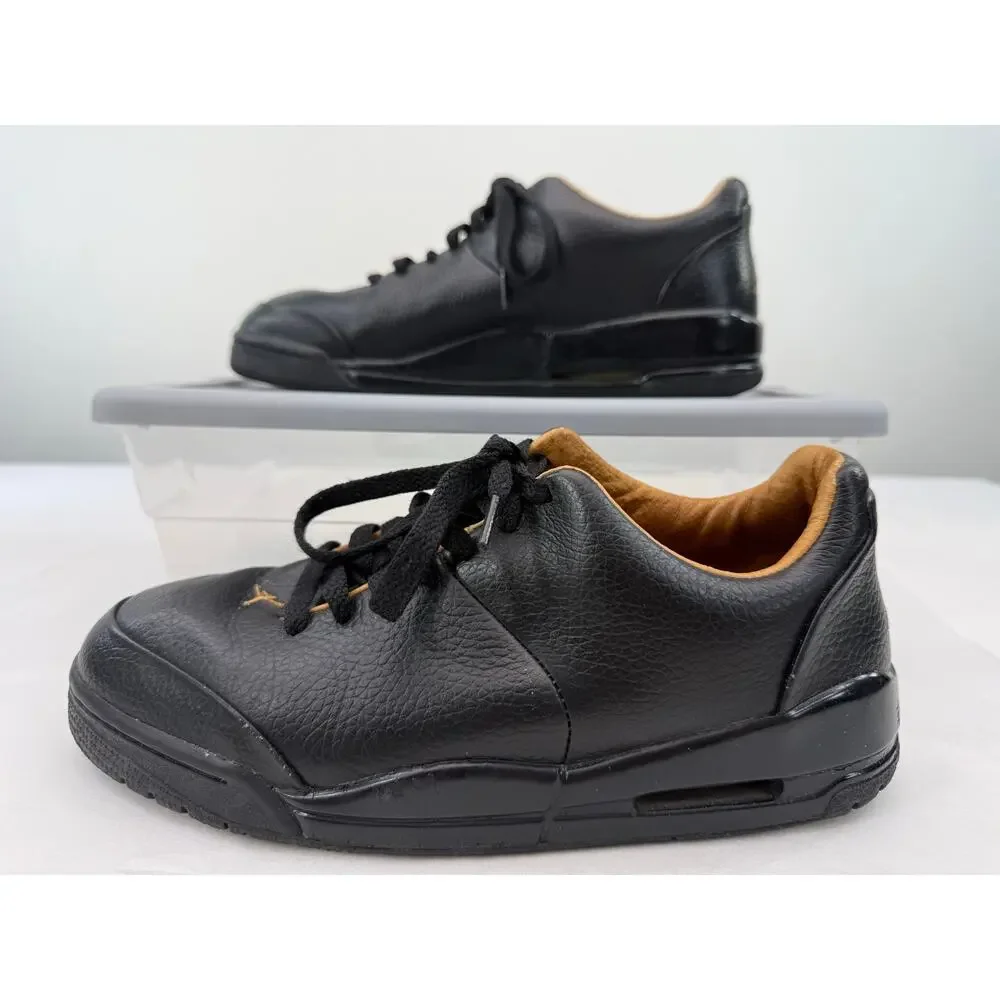 Jordan Vintage Black Leather Low Top Sneakers Men’s Size 8 Jumpman Lace Up Shoes